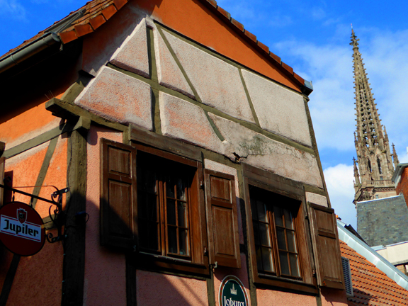 Maison à colombage dans le Passage Teutonique de Mulhouse
