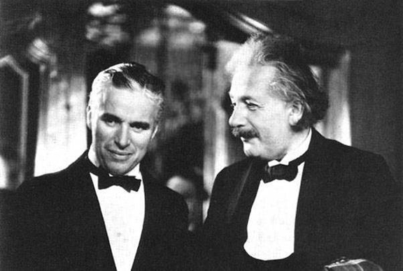 Charlie Chaplin and Albert Einstein