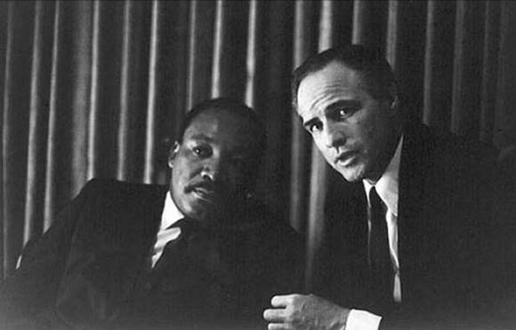 Martin Luther King Jr. and Marlon Brando