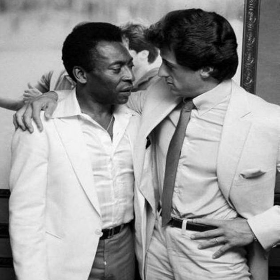 Pelé and Sylvester Stallone