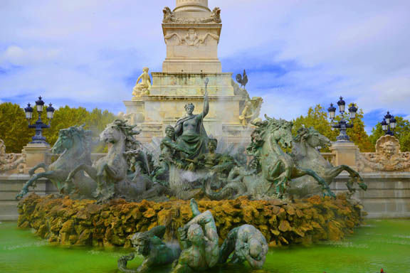 La Garonne et ses affluents, oueuvre de Bartholdi, Bordeaux, France