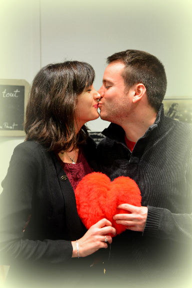 Couple d'amoureux mulhousien - shooting du "Coeur de Mulhouse" de la Saint Valentin 2016