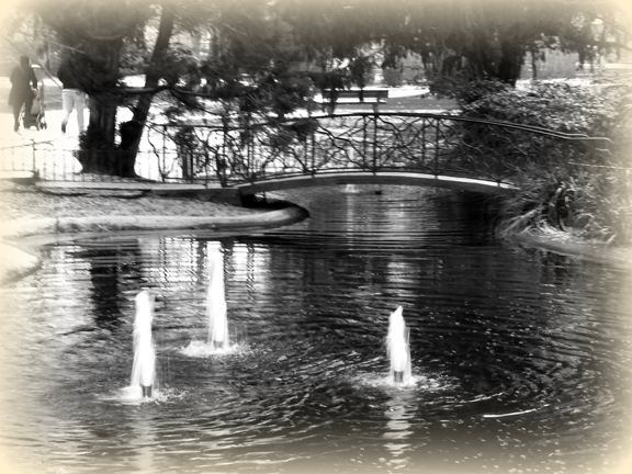 Passerelle romantique du Parc Salvator de Mulhouse