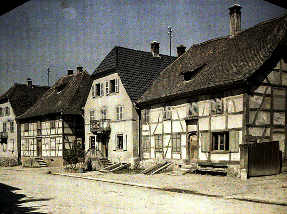 Rue Saint Léonard à Dannemarie en 1917
