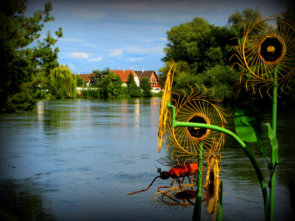 Art contemporain sur le parcours de la piste des forts strasbourgeoise