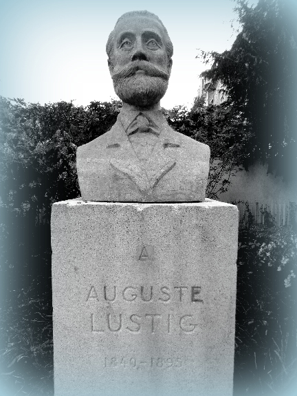 Buste d'Auguste Lustig au Parc Steinbach de Mulhouse