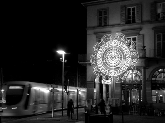 Place de la République à Mulhouse à la période de Noël