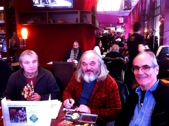 Retrouvailles en 2010 avec Christian Descamps et Phil Umbdenstock, dessinateur auteur des pochettes vinyles du groupe Ange