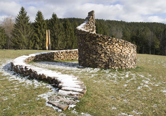 Spiral-wood-sculpture