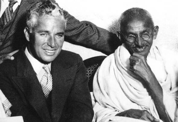 Charlie Chaplin and Gandhi