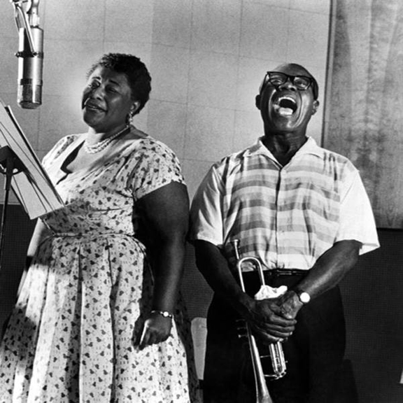 Ella Fitzgerald and Louis Armstrong