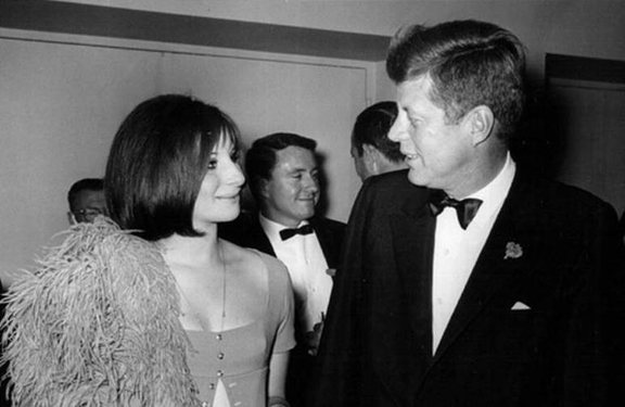 John F. Kennedy and Barbra Streisand