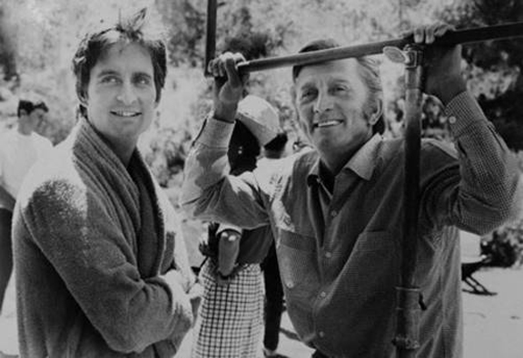 Michael and Kirk Douglas