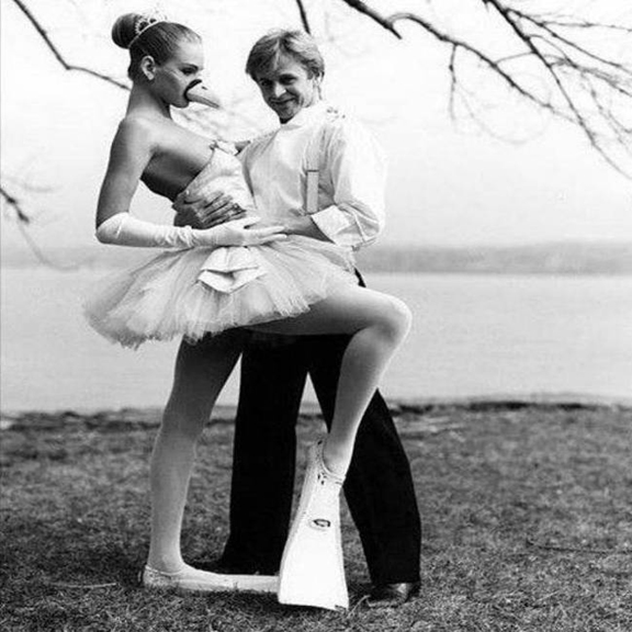 Mikhail Baryshnikov and Uma Thurman