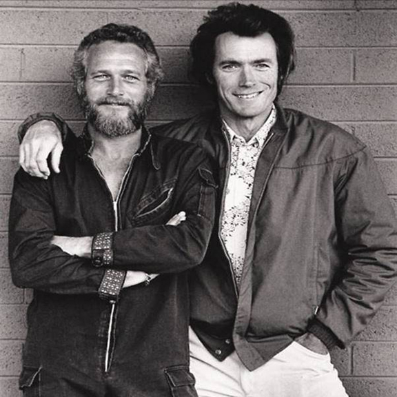 Paul Newman and Clint Eastwood