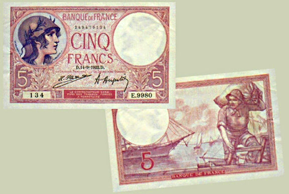 1917 5FR  Allégorie de la France 